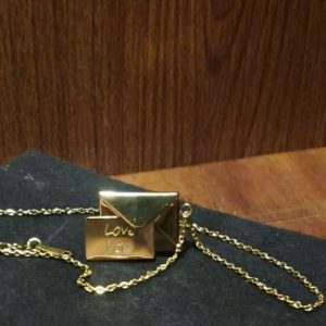 Golden Love Letter Pendant Necklace